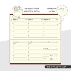 Scholar SLIM DIARY 2026 - Weekly - Black - 304-BK